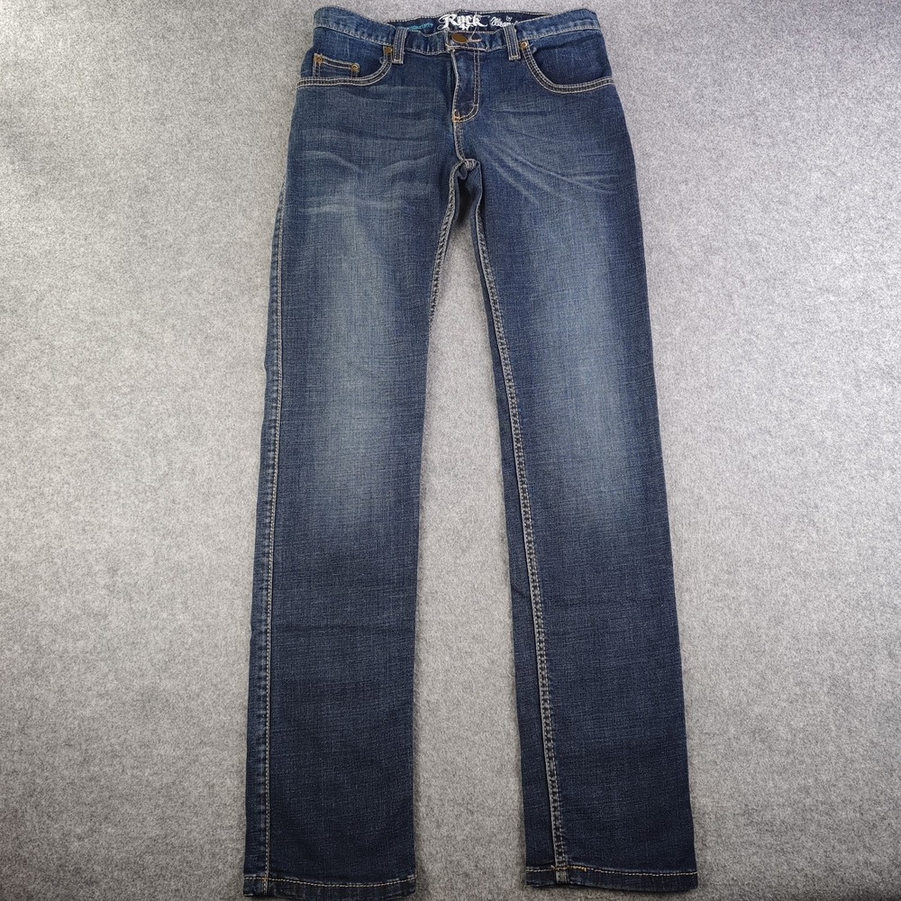 Wrangler Rock 47 Jeans Women's 28x32 Boyfriend Fit Low Rise Dark Wash (25x32 Tag